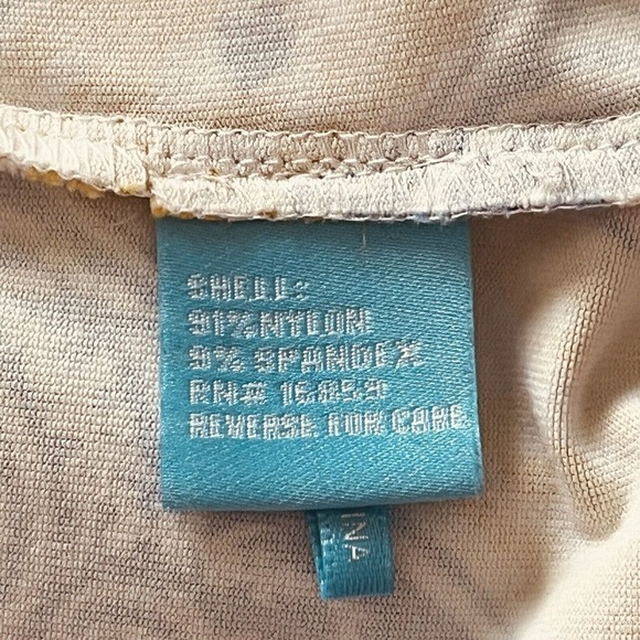 J. McLaughlin Women's Size M Dress Catalina Cloth Stretch Yellow Blue Damask - Picture 8 of 9